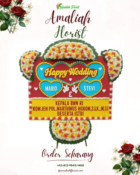 Papan Bunga Pernikahan Ngliman